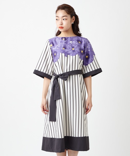 ふりふ（フリフ）の「【姉萌音】ウエストリボンワンピース（ワンピース・レディース・ピンク系その他/ライラック・FREE）」の3枚目の写真