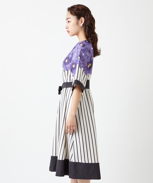 ふりふ（フリフ）の「【姉萌音】ウエストリボンワンピース（ワンピース・レディース・ピンク系その他/ライラック・FREE）」の4枚目の写真