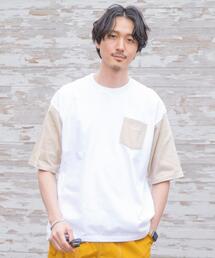 coen | ソデハイショクポケットTシャツ(Tシャツ/カットソー)