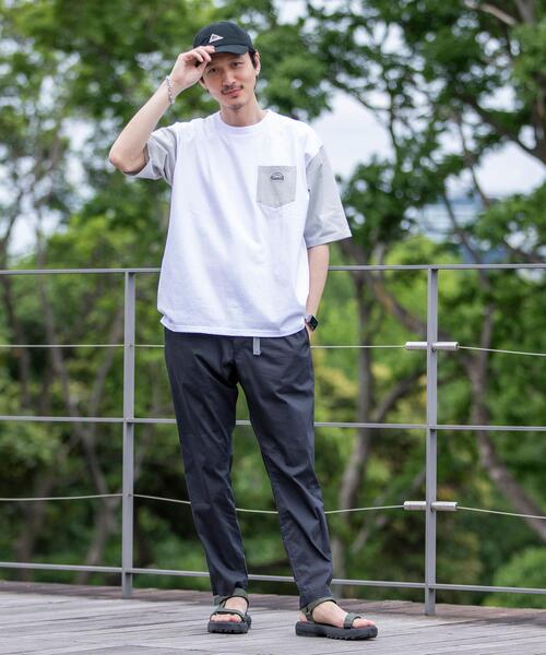 coen（コーエン）の「ソデハイショクポケットTシャツ（Tシャツ/カットソー・メンズ・ライトグレー/ベージュ/ライム・SMALL/MEDIUM/LARGE/X-LARGE）」の10枚目の写真