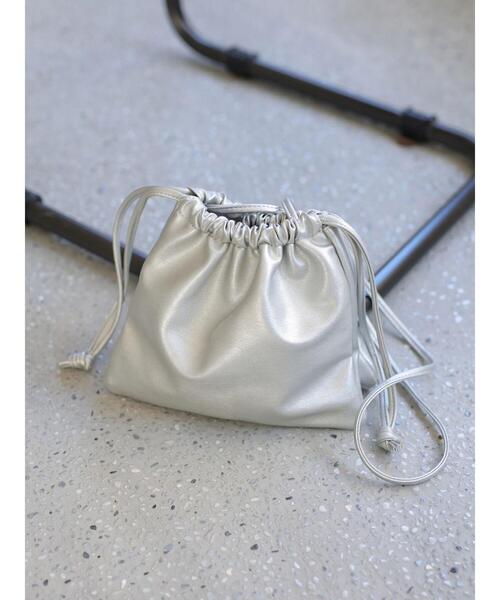 AMERICAN HOLIC（アメリカンホリック）の「巾着ショルダーバッグ　＊（ショルダーバッグ・レディース・ブラック/シルバー/ホワイト・FREE）」の7枚目の写真