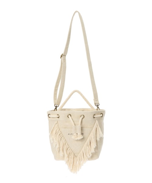 ALEXIA STAM（アリシアスタン）の「V Fringe Drawstring Bag/Vフリンジドロストリングバッグ（ショルダーバッグ・レディース・アイボリー・FREE）」の13枚目の写真