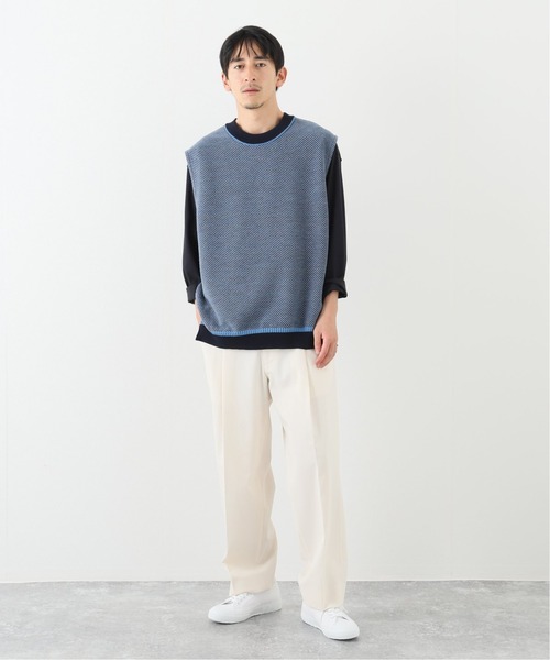 WRAPINKNOT（ラッピンノット）の「【WKED / ウィークエンド】 フェイクデニム ニットベスト（ベスト・メンズ・ネイビー・MEDIUM/LARGE）」の2枚目の写真