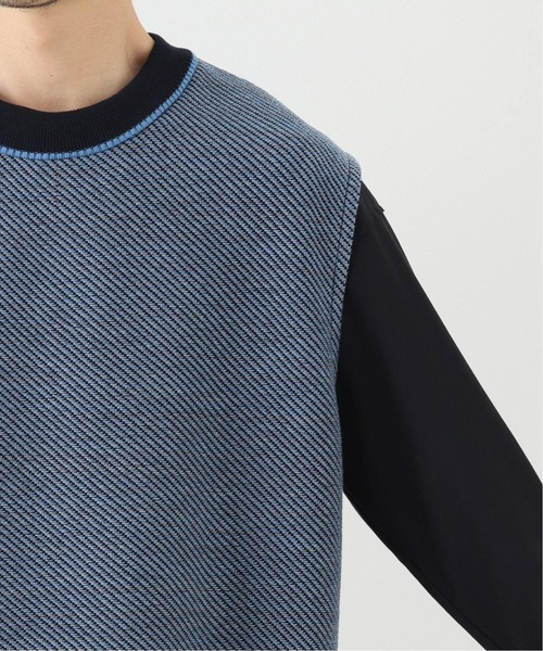 WRAPINKNOT（ラッピンノット）の「【WKED / ウィークエンド】 フェイクデニム ニットベスト（ベスト・メンズ・ネイビー・MEDIUM/LARGE）」の8枚目の写真