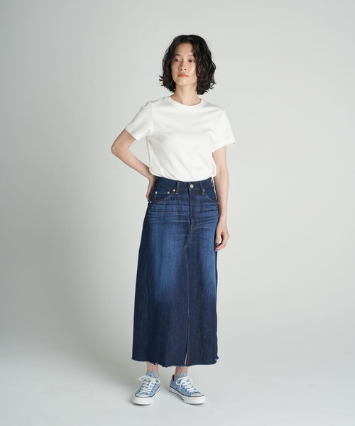 AMERICAN HOLIC（アメリカンホリック）の「Aラインデニムスカート（デニムスカート・レディース・インディゴブルー・S/M/L）」の2枚目の写真