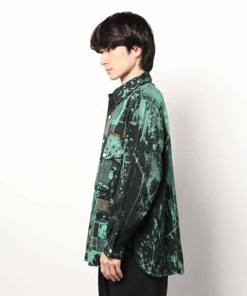 KIDILL(キディル)の「KIDILL × EDWIN Patch Denim Shirts (KLED19 P)(シャツ/ブラウス・メンズ・ブラック×グリーン/ブラック×ピンク・44/46)」の12枚目の写真