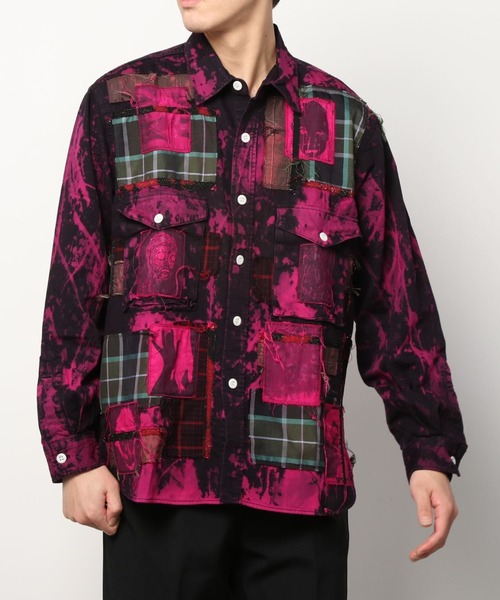KIDILL(キディル)の「KIDILL × EDWIN Patch Denim Shirts (KLED19 P)(シャツ/ブラウス・メンズ・ブラック×グリーン/ブラック×ピンク・44/46)」の15枚目の写真