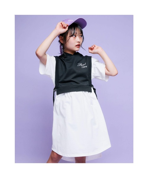 Ziddy レイヤードフウ フード付き 半袖 ワンピース 130 160cm ワンピース Ziddy ジディ のファッション通販 Zozotown