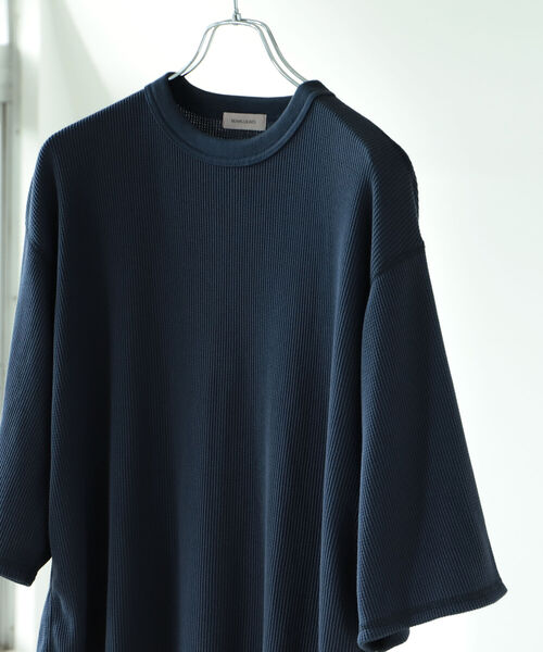 BEAMS LIGHTS（ビームスライツ）の「BEAMS LIGHTS / サーマル 半袖 Tシャツ（Tシャツ/カットソー・メンズ・グレー/オフホワイト/ネイビー・SMALL/MEDIUM/LARGE）」の3枚目の写真