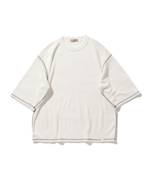 BEAMS LIGHTS（ビームスライツ）の「BEAMS LIGHTS / サーマル 半袖 Tシャツ（Tシャツ/カットソー・メンズ・グレー/オフホワイト/ネイビー・SMALL/MEDIUM/LARGE）」の12枚目の写真