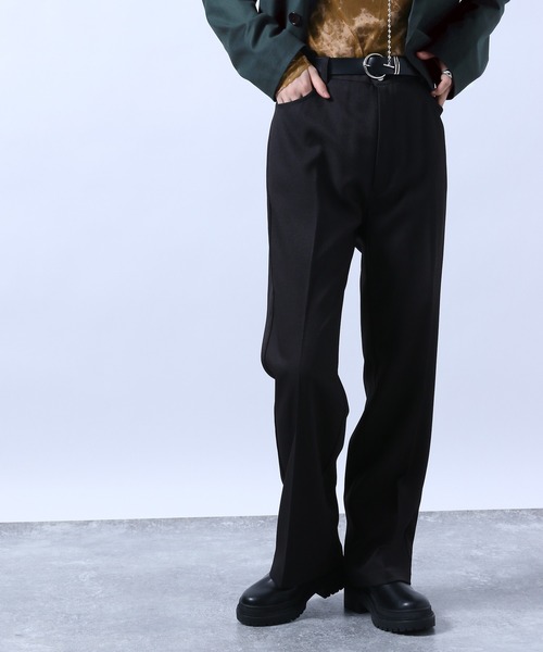 HARE（ハレ）の「センタープレスセミフレアパンツ(HARE)（スラックス・レディース・ブラック/ブルー/イエロー・S/M）」の8枚目の写真