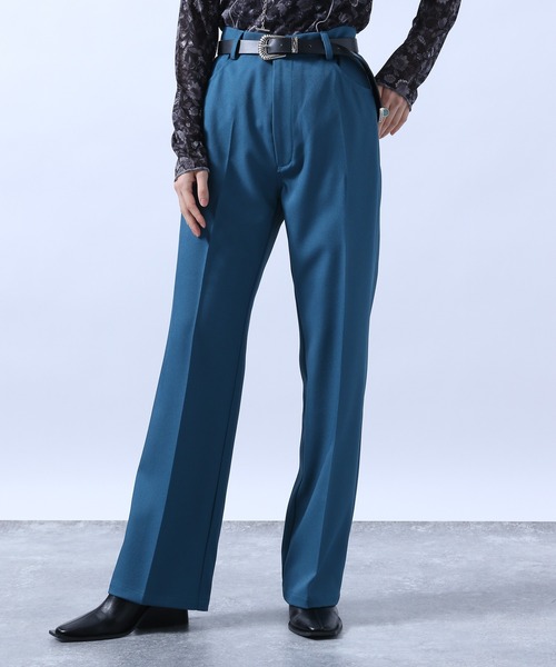 HARE（ハレ）の「センタープレスセミフレアパンツ(HARE)（スラックス・レディース・ブラック/ブルー/イエロー・S/M）」の16枚目の写真