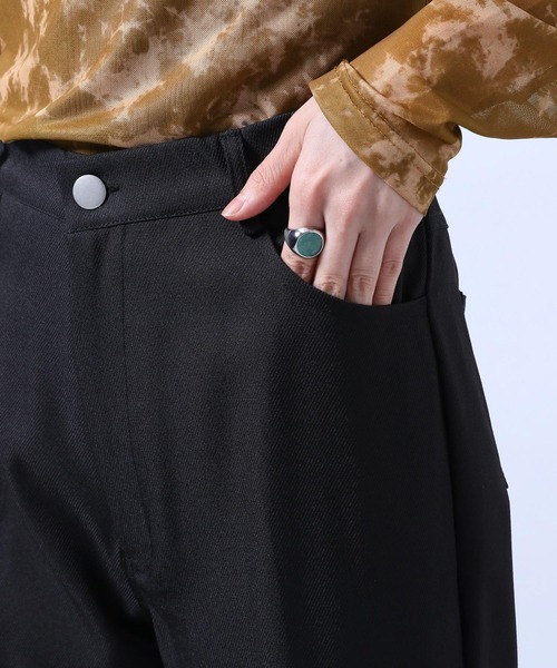 HARE（ハレ）の「センタープレスセミフレアパンツ(HARE)（スラックス・レディース・ブラック/ブルー/イエロー・S/M）」の21枚目の写真