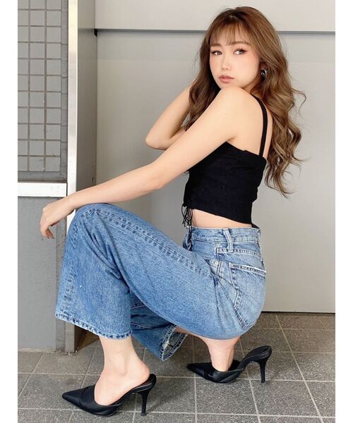 GYDA（ジェイダ）の「Wレースアップ2WAYビスチェ（キャミソール・レディース・ブラック/オフホワイト/マスタード/カーキ・FREE）」の14枚目の写真