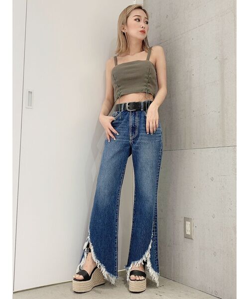 GYDA（ジェイダ）の「Wレースアップ2WAYビスチェ（キャミソール・レディース・ブラック/オフホワイト/マスタード/カーキ・FREE）」の19枚目の写真