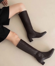 NEUNA | 履き心地抜群スクエアトゥ/ヴィーガンレザーロングブーツ(ブーツ)