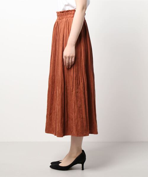 Grand PARK（グランドパーク）の「ミジンコール消しプリーツスカート（スカート・レディース・ブルーグレー/カーキ/ブラウン/ベージュ・FREE）」の5枚目の写真