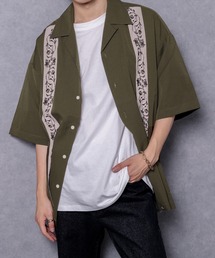 【Adoon plain】刺繍ラインシャツ