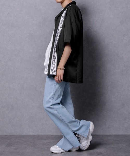 Adoon plain（アドーンプレーン）の「【Adoon plain】刺繍ラインシャツ（シャツ/ブラウス・メンズ・ブラック/カーキ・LARGE/MEDIUM）」の18枚目の写真