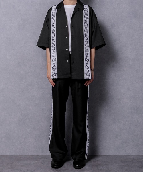 Adoon plain（アドーンプレーン）の「【Adoon plain】刺繍ラインシャツ（シャツ/ブラウス・メンズ・ブラック/カーキ・LARGE/MEDIUM）」の17枚目の写真