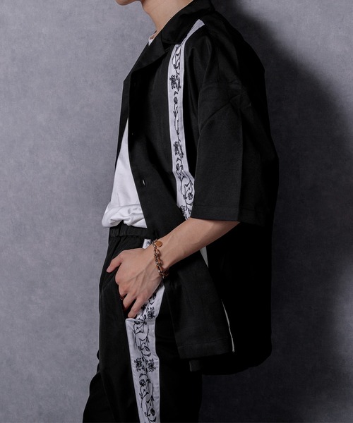 Adoon plain（アドーンプレーン）の「【Adoon plain】刺繍ラインシャツ（シャツ/ブラウス・メンズ・ブラック/カーキ・LARGE/MEDIUM）」の13枚目の写真