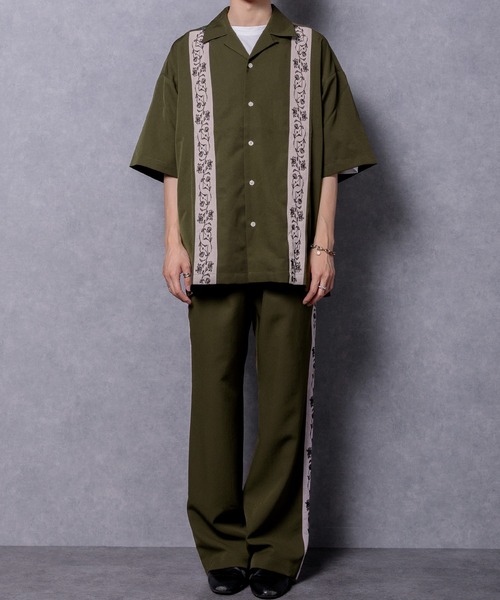 Adoon plain（アドーンプレーン）の「【Adoon plain】刺繍ラインシャツ（シャツ/ブラウス・メンズ・ブラック/カーキ・LARGE/MEDIUM）」の20枚目の写真