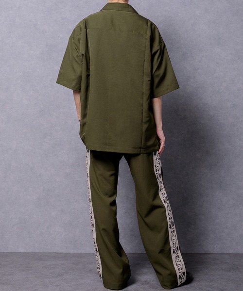 Adoon plain（アドーンプレーン）の「【Adoon plain】刺繍ラインシャツ（シャツ/ブラウス・メンズ・ブラック/カーキ・LARGE/MEDIUM）」の5枚目の写真