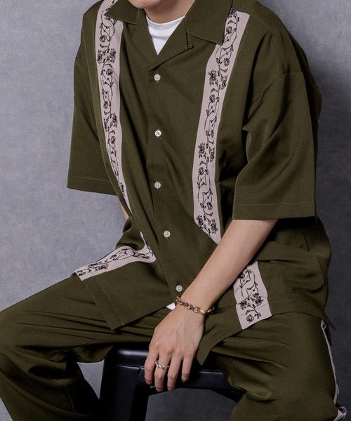 Adoon plain（アドーンプレーン）の「【Adoon plain】刺繍ラインシャツ（シャツ/ブラウス・メンズ・ブラック/カーキ・LARGE/MEDIUM）」の11枚目の写真