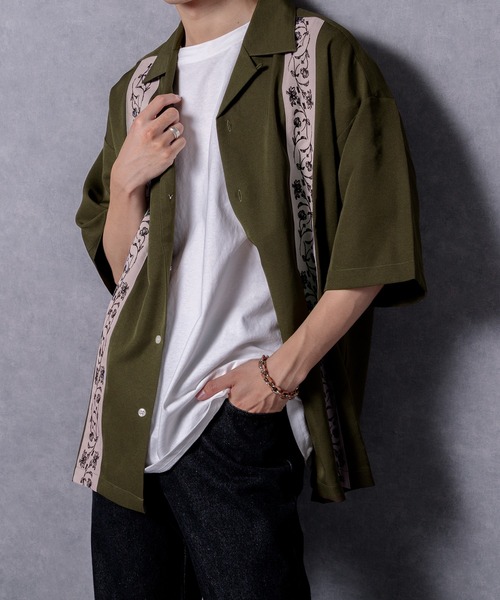 Adoon plain（アドーンプレーン）の「【Adoon plain】刺繍ラインシャツ（シャツ/ブラウス・メンズ・ブラック/カーキ・LARGE/MEDIUM）」の10枚目の写真