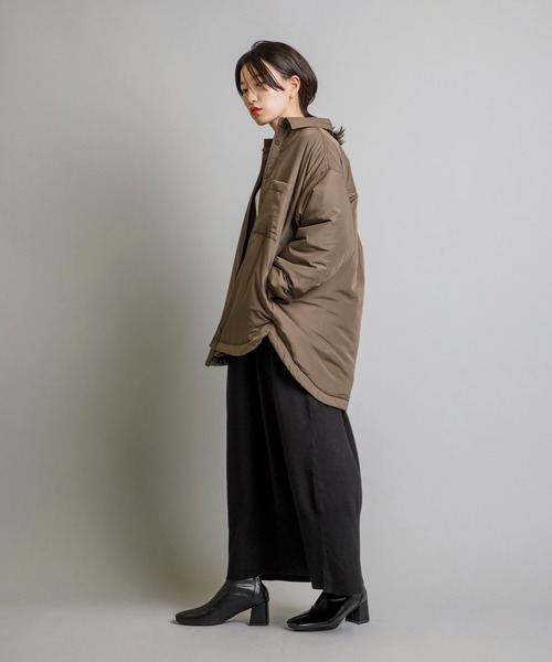 CIENA（シエナ）の「スヌードSET　Vネックニットワンピース（ワンピース・レディース・ブラック/ブラウン・FREE）」の6枚目の写真