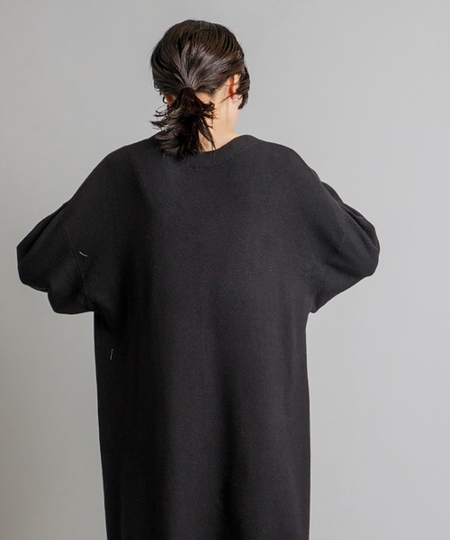 CIENA（シエナ）の「スヌードSET　Vネックニットワンピース（ワンピース・レディース・ブラック/ブラウン・FREE）」の11枚目の写真