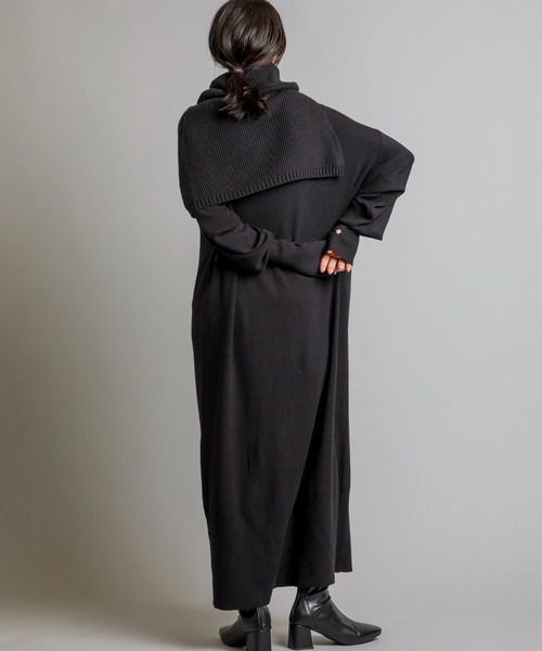 CIENA（シエナ）の「スヌードSET　Vネックニットワンピース（ワンピース・レディース・ブラック/ブラウン・FREE）」の22枚目の写真