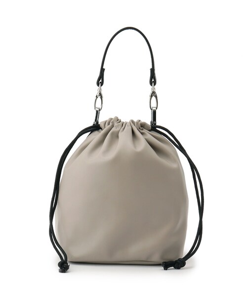 tk.TAKEO KIKUCHI(ティーケータケオキクチ)の「◆FL巾着バッグ(ハンドバッグ・メンズ・ベージュ/ブラック・00)」の3枚目の写真