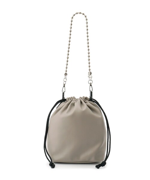 tk.TAKEO KIKUCHI(ティーケータケオキクチ)の「◆FL巾着バッグ(ハンドバッグ・メンズ・ベージュ/ブラック・00)」の18枚目の写真