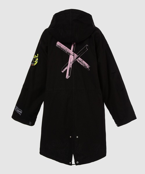 RAF SIMONS(ラフシモンズ)の「Oversized printed parka(モッズコート・メンズ・ブラック・46/48)」の2枚目の写真