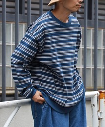 BACK NUMBER | 【BACK NUMBER】ビッグシルエットマルチボーダーロンT(Tシャツ/カットソー)