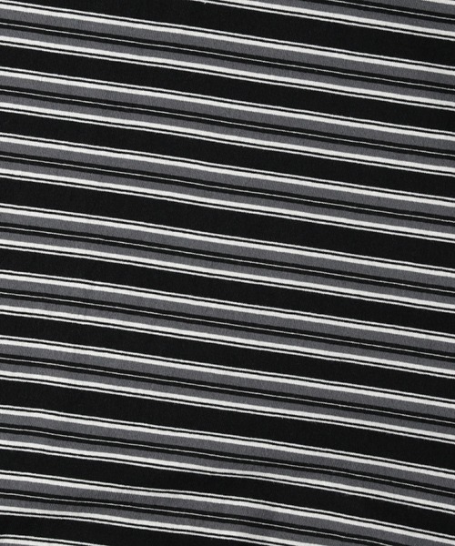 BACK NUMBER（バックナンバー）の「【BACK NUMBER】ビッグシルエットマルチボーダーロンT（Tシャツ/カットソー・メンズ・ネイビー/ブラック/ベージュ/グリーン・L/XL/S/M）」の21枚目の写真