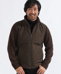 TETE HOMME | 袖ニットディポックスタンドカラーブルゾン(ブルゾン)