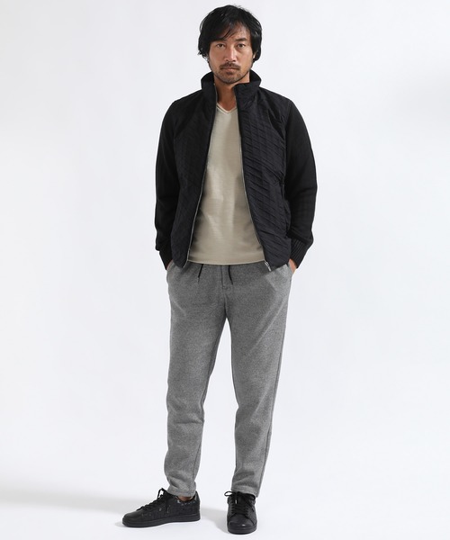 TETE HOMME(テットオム)の「袖ニットディポックスタンドカラーブルゾン(ブルゾン・メンズ・ブラック/カーキ・MEDIUM/LARGE/X-LARGE)」の12枚目の写真