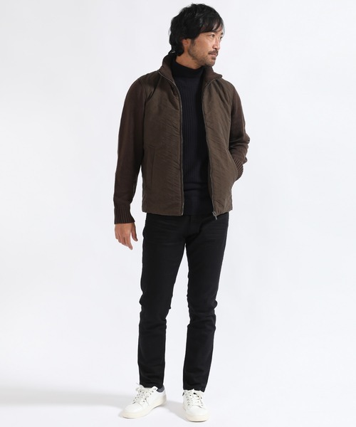 TETE HOMME(テットオム)の「袖ニットディポックスタンドカラーブルゾン(ブルゾン・メンズ・ブラック/カーキ・MEDIUM/LARGE/X-LARGE)」の13枚目の写真