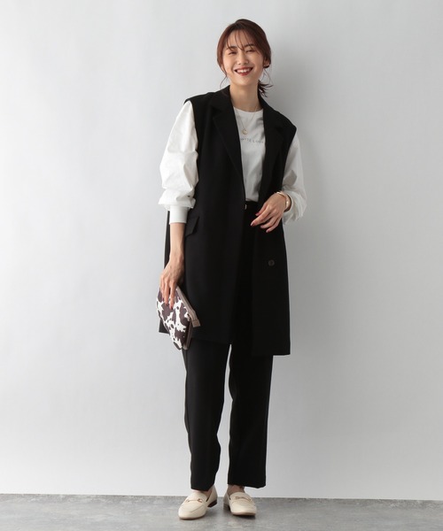 GLOBAL WORK（グローバルワーク）の「テーラードジレ/217097（ベスト・レディース・ブラック/グレー系その他・FREE）」の7枚目の写真