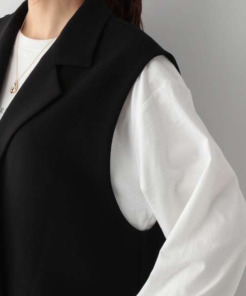 GLOBAL WORK（グローバルワーク）の「テーラードジレ/217097（ベスト・レディース・ブラック/グレー系その他・FREE）」の14枚目の写真