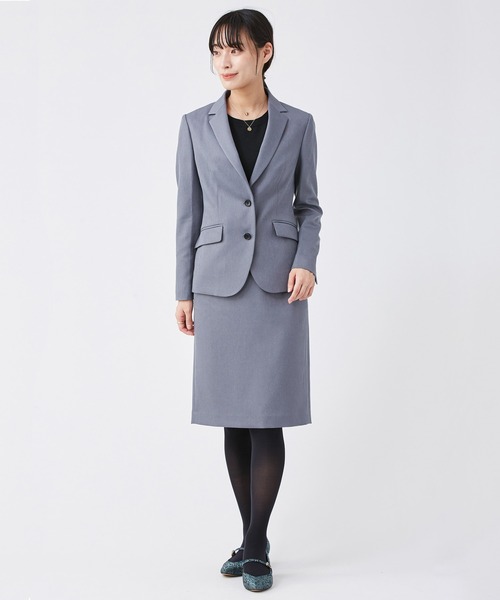 KASHIYAMA（カシヤマ）の「＜ウォッシャブル＞ウールライクポーリーツイルスリムタイトスカート（スカート・レディース・グレー/ピンクベージュ/モカ/ブラウン/ライトブルー・マルチサイズ）」の2枚目の写真