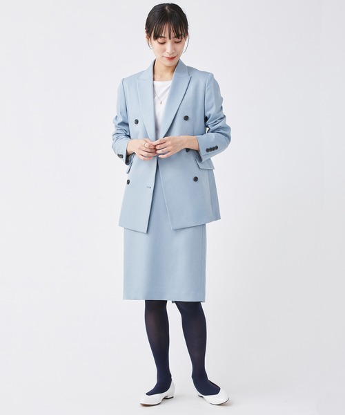 KASHIYAMA（カシヤマ）の「＜ウォッシャブル＞ウールライクポーリーツイルスリムタイトスカート（スカート・レディース・グレー/ピンクベージュ/モカ/ブラウン/ライトブルー・マルチサイズ）」の5枚目の写真