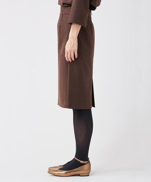 KASHIYAMA（カシヤマ）の「＜ウォッシャブル＞ウールライクポーリーツイルスリムタイトスカート（スカート・レディース・グレー/ピンクベージュ/モカ/ブラウン/ライトブルー・マルチサイズ）」の16枚目の写真
