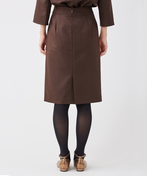 KASHIYAMA（カシヤマ）の「＜ウォッシャブル＞ウールライクポーリーツイルスリムタイトスカート（スカート・レディース・グレー/ピンクベージュ/モカ/ブラウン/ライトブルー・マルチサイズ）」の17枚目の写真