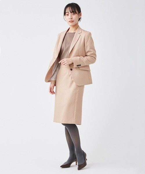 KASHIYAMA（カシヤマ）の「＜ウォッシャブル＞ウールライクポーリーツイルスリムタイトスカート（スカート・レディース・グレー/ピンクベージュ/モカ/ブラウン/ライトブルー・マルチサイズ）」の10枚目の写真