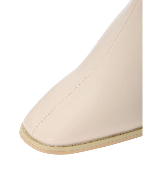 Green　Parks（グリーンパークス）の「・minia スクエアトゥストレッチブーツ＊＊（ブーツ・レディース・アイボリー/ブラック・S/LL/M/L）」の19枚目の写真
