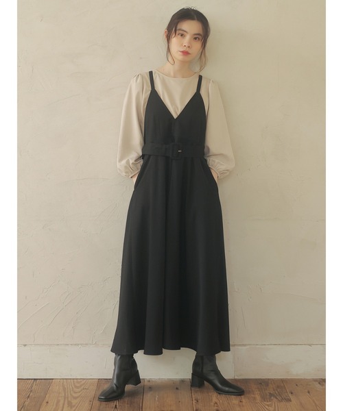 Green　Parks（グリーンパークス）の「・minia スクエアトゥストレッチブーツ＊＊（ブーツ・レディース・アイボリー/ブラック・S/LL/M/L）」の7枚目の写真