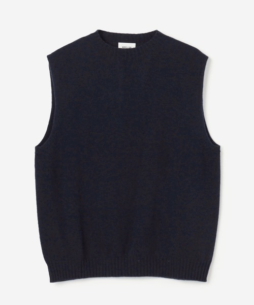 Morris & Sons(モリスアンドサンズ)の「【MORRIS & SONS】ジーロンラム ニットベスト MEN(ベスト・メンズ・ブラック/ネイビー/ダークグレー/オートミール・2/3)」の4枚目の写真